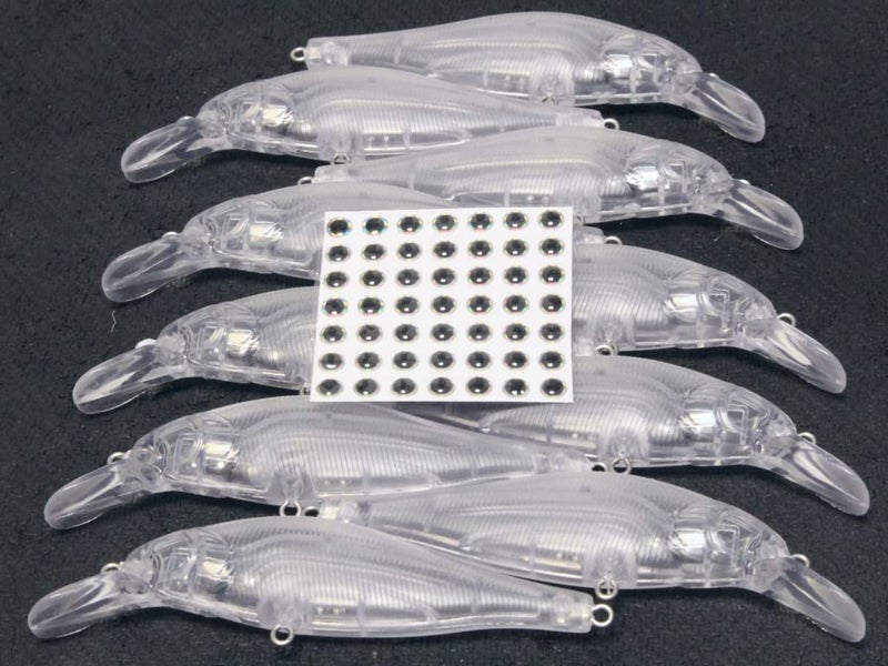 wLure 10 Blank Unpainted Minnow Crankbait Topwater Lipless Jerkbait Fishing Lures (UPM718P10) - Image 3
